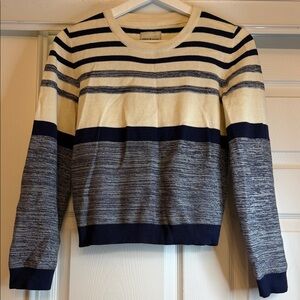 Striped Navy and Cream Sweater